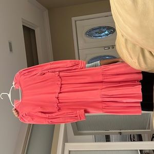 pink midi dress